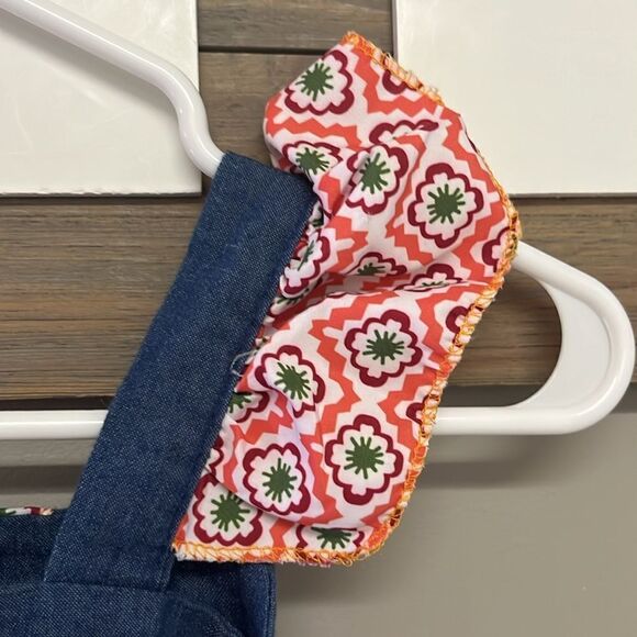 Pumpkin Girls Sleeveless Ruffles Pull-On Fall Pattern Overalls *see measurements - Picture 8 of 11